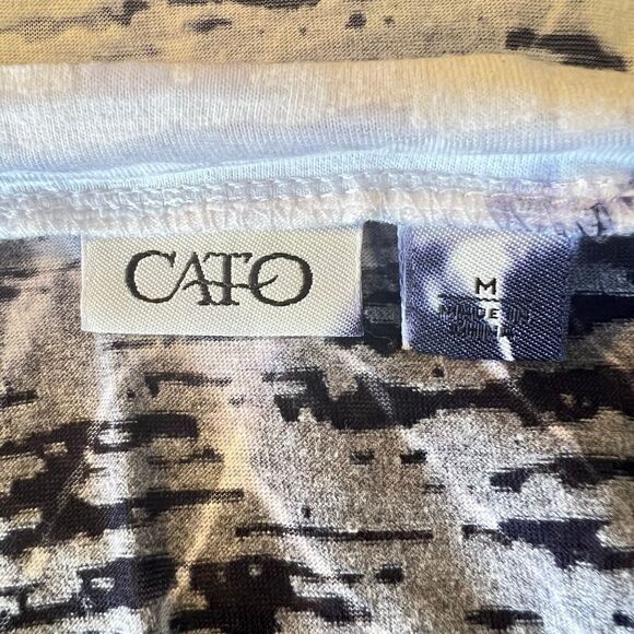 Cato Women's Tie-Dye T-Shirt with Studded Embellishment Gray White Medium - Picture 4 of 13